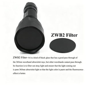 Linterna UV Industrial C8 de 365nm, Seoul Viosys, Chip LED de Alta Potencia de 5W, Negra, Batería 18650 Recargable, IP66, Zwb2 - Product Image 3