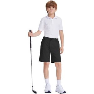 Shorts de golf pour jeunes garçons, taille mi-haute, séchage rapide, extensibles, en Spandex/Polyester, imprimés, style chino, 2T-18Y, uniforme scolaire, vêtements de sport - Product Image 5