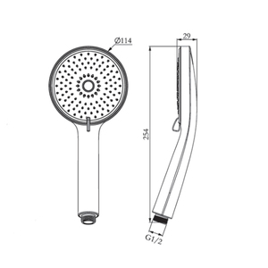 HS-20035 Pomme de douche à main de qualité supérieure, design moderne et épuré avec fonction cascade, pour salle de bain ou hôtel - Product Image 5