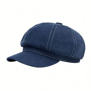 Nouvelle Casquette Gavroche Tendance Automne 2024 à 8 Panneaux, Chapeau Béret Grande Taille en Jean pour Femme, Idéal pour l'Extérieur et la Mode Féminine - Product Image 5