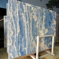 Salle de bains moderne Carrelages de sol en marbre dolomite pierre agate naturelle personnalisée Comptoir de cuisine de luxe Dalle d'onyx bleu