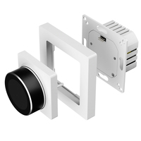 Termostato de Habitación WiFi con Pantalla Redonda TFT a Color Giratoria, Controlador Inteligente Tuya Multi-idiomas para Calefacción Eléctrica de 16A
