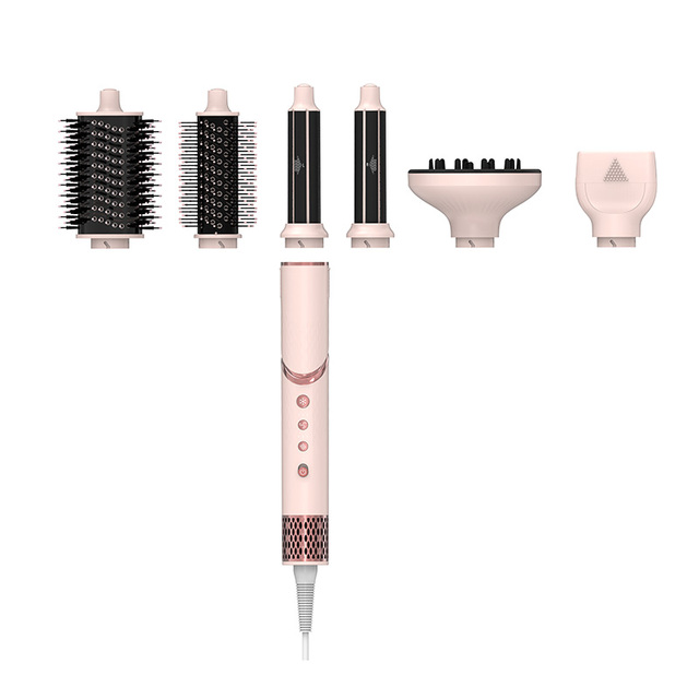 6 in 1 High-Speed Hot Air Hair Dryer Styler with Blower and Brushes for Home or Salon Use Multi Hair Styler