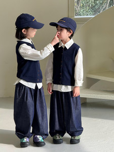 Chemise brodée en lin et coton Happydogs, polyvalente, respirante, coupe ajustée, manches longues, chemisier blanc basique de style britannique pour enfants - Product Image 4