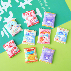 Dessin animé mignon fille épingle à cheveux corde indésirable coque de téléphone accessoires résine breloques <span class=keywords><strong>coeur</strong></span> bonbons Snack sac réfrigérateur autocollant tasse - Product Image 1