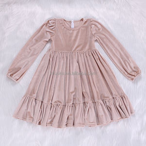 Robes pour filles Happy Luoka OEM, <span class=keywords><strong>velours</strong></span> vert d'hiver, douces, manches longues - Product Image 6