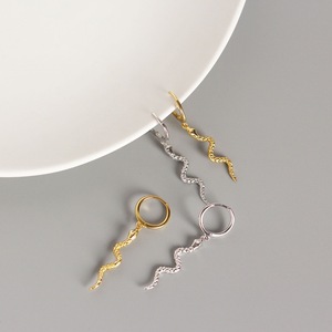 <span class=keywords><strong>Orecchini</strong></span> a Cerchio in Argento Sterling 925 a Forma di <span class=keywords><strong>Serpente</strong></span>, Placcati in <span class=keywords><strong>Oro</strong></span> 18k, per Donna, Gioielli Dropshipping - Product Image 6