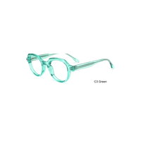 Montures de lunettes optiques rondes Panto en acétate, légères, à monture complète, pour lunettes de prescription quotidiennes, OEM ODM
