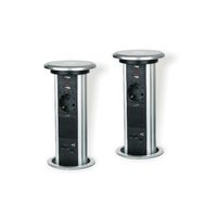 3 prises françaises et 2 ports USB, prise de courant escamotable pneumatique pour table, prise escamotable intégrée