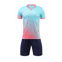 Conjunto de Camiseta de Fútbol Deportiva Transpirable de Secado Rápido 100% Poliéster de Manga Corta con Impresión de Calidad para Hombre