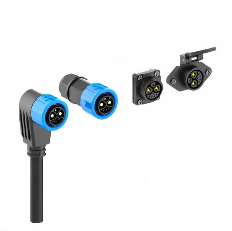 DIWEI Ip67 2 + 1 + 5 Pin Molding Cable M23 Electr Conector Impermeable Pvc Ip67 EV Batería Scooter Eléctrico Conector