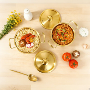 หม้อกึ่งสำเร็จรูปสไตล์เกาหลี พอตโกลด์ 2.1-3 ลิตร พร้อมหูจับสองข้าง ใช้กับเตาแม่เหล็กไฟฟ้าได้ - Product Image 1