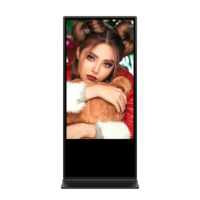 Nuevo Reproductor de Señalización Digital Publicitaria de 55 Pulgadas, Elegante, de Pie, para Interiores, con Pantalla Táctil Capacitiva, para Ascensores, Orientación y Educación