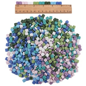 Bán Sỉ Thủy Tinh Tái Chế 1Cm Thủy Tinh Lấp Lánh Ánh Kim Vuông Gạch Khảm Nghệ Thuật Tự Làm Để Bán - Product Image 2