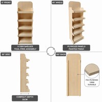 Exhibidor de Madera de 5 Niveles Personalizado para Joyería, Estante de Madera para Piso, Fácil de Montar, Exhibición para Punto de Venta, Certificado FSC