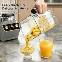 Mixeur professionnel de smoothies en gros avec panneau tactile et couvercle insonorisé, machine à jus grande capacité pour usage commercial et domestique