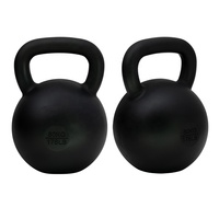Kettlebell classique en acier moulé de 80 kg, revêtement poudré, logo personnalisé en creux, outil d'entraînement sportif
