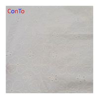 Tissu en coton brossé brodé à 100% en dentelle suisse multifonctionnelle
