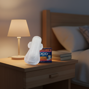 Serviettes hygiéniques jetables ultra-fines à ailettes en coton biologique <span class=keywords><strong>Rael</strong></span> de qualité supérieure, respirantes, pour usage nocturne, pour adolescentes - Product Image 1
