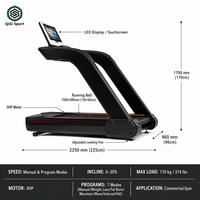 Caminadora Comercial de 3HP, Cinta de 150x60cm, 7 Programas, Monitor de Ritmo Cardíaco, 170kg, Pantalla Táctil LED, Blanca, Negra, Roja