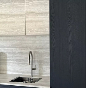 ชุดตู้ครัวสไตล์โมเดิร์นสั่งทำพิเศษ พร้อมไอส์แลนด์หรูหราหินอ่อน ไม้เนื้อแข็ง ดีไซน์ครัวมินิมอลระดับไฮเอนด์ - Product Image 2