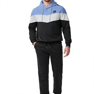 Chándal con Capucha para Hombre, Diseño Color Block, Corte Regular, Estilo Urbano, Transpirable, Ligero, Sudadera de Algodón, para Invierno - Product Image 3