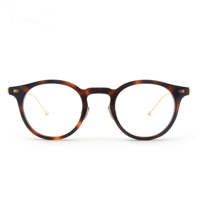 Pure Titanium Acetate Unisex Glasses Frame Eyewear Circular Frame Shenzhen Custom Logo