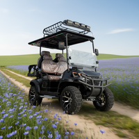 Voiturette de golf électrique 4 places haute performance, voiturette de tourisme électrique, sièges réglables, idéale pour les voyages de vacances
