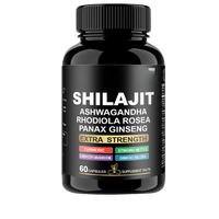 8 en 1 Shilajit Himalaya Gélules Extra Fort Ashwagandha Rhodiola Ginseng Curcuma Cordyceps Ginkgo Complément Hommes Femmes