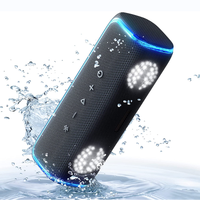 Altavoz de Audio F9 personalizado, reproductor de música inalámbrico con Bluetooth, resistente al agua, con correa de luz de colores