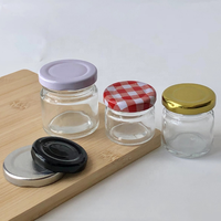 High Quality Food Grade Clear Fruit Jam Canned Glass Jar Spread 25 ml 50 ml Jam Sample Size Honey Jars