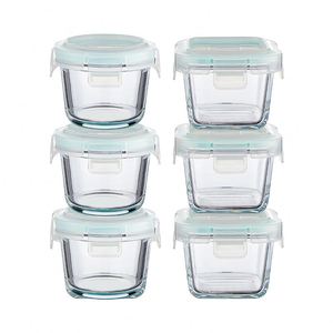Recipientes de Vidrio Contemporáneos para Almacenamiento de Alimentos, Aptos para Microondas, Loncheras y Cajas Bento para el Regreso a Clases, Seguros para Refrigerador - Product Image 4