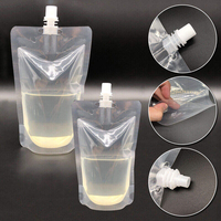 Pochette à bec verseur transparente de 100 ml, 150 ml, 200 ml, 250 ml, 300 ml, 500 ml, petite pochette à bec verseur debout pour jus, pochette en plastique avec bec verseur