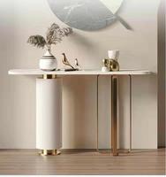 Table basse moderne haut de gamme étagère d'angle de porche semi-ronde pour la maison salon accès mural accessible depuis le couloir