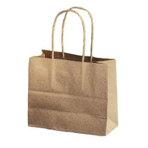 Bolsa de Papel Kraft Marrón de Alta Calidad con Asas Ecológica Tamaño M 15x6.8x12.5cm Estándar 20/40FT de Tailandia 0204023 - Product Image 1