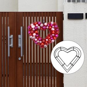 Ghirlanda di metallo a forma di cuore 35cm cornice ghirlanda nera per feste di anniversario e cerimonie nuziali - Product Image 5