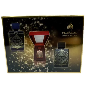Caja de Regalo de Alta Calidad Lattafa BADEE AL OUD Perfume Árabe Unisex de Oriente Medio, Dubai, Amaderado y de Larga Duración - Product Image 1
