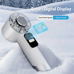 WUYANG Ice Compress Cooling <b>Handheld</b> Turbo <b>Fan</b>, 5-Speed Rechargeable Mini USB Personal <b>Fan</b> with Digital Display for Outdoor - Product Image 3