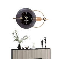 Jam Dinding Digital Mewah Modern untuk Ruang Tamu-Tanpa Pengeboran Desain Minimalis Stylish Jam Dekoratif Rumah