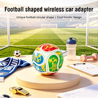 Boîtier adaptateur sans fil 2-en-1 CarPlay et Android Auto en forme de ballon de football, en matériau ABS