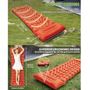 Tapis de <span class=keywords><strong>couchage</strong></span> de camping ultraléger avec oreiller intégré, pompe à pied intégrée, tapis de <span class=keywords><strong>couchage</strong></span> gonflable compact pour le camping et la randonnée - Product Image 4