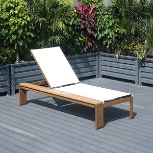 Patio personnalisé <span class=keywords><strong>jardin</strong></span> hôtel plage piscine canapé transat loisirs de plein air Chaise longue teck bois chaise longue - Product Image 4