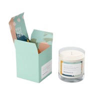 Emballage de boîtes en papier vides imprimées personnalisées en carton pliable boîte cadeau bougie parfumée savon avec insertion