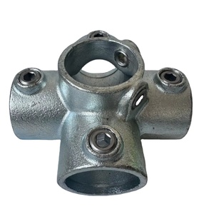 Connecteur de raccord de tuyau rond galvanisé flexible Collier de serrage structurel Raccords de serrage à clé - Product Image 4