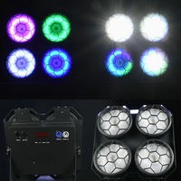 Projecteur PAR COB 2-en-1 4x100W à 4 yeux, lumière d'ambiance DMX512, éclairage de scène LED, effet wash, lumière blinder pour DJ, discothèque, fête