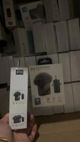 Kit de Microphone sans Fil 2 Micros 3-en-1, Micro Cravate Portatif avec Perche pour Téléphone, Appareil Photo, Studio, Vlog, Enregistrement Vidéo et Interview
