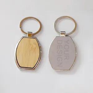 专业厂家促销礼品批发定制激光雕刻标志空白钥匙圈钥匙扣天然木质钥匙扣