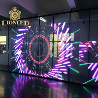 Écran d'affichage publicitaire mural LED transparent en maille grillagée couleur pleine P15.625 pour extérieur avec étanchéité IP67 et garantie de 5 ans
