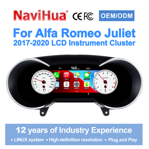 Nuevo Panel de Instrumentos Digital para Automóvil Navihua con Carplay, Pantalla LCD, Sistema Linux, Medidor Automático para Alfa Romeo Juliet 2017-2020 - Product Image 1