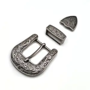 搪瓷复古镍金属牛仔西式三件带带扣紧定螺钉